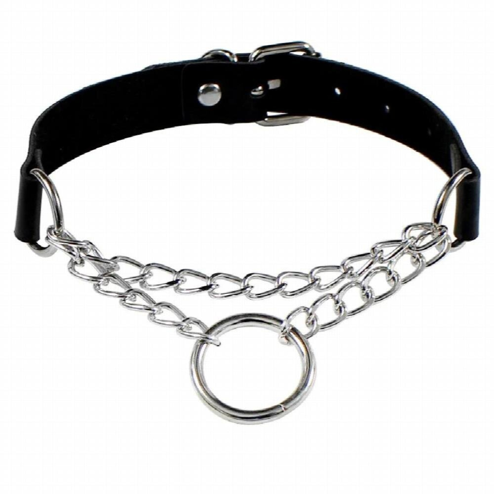 Gothic Necklace Punk Rock Cosplay Harajuku Sexy Leather Heart Round Spike Collar Choker Necklace Body Accessories Ball