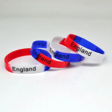 6x England National Team Football Soccer Basketball Silicone Bracelet Bangle Wristband Sport Jewelry Party Gift