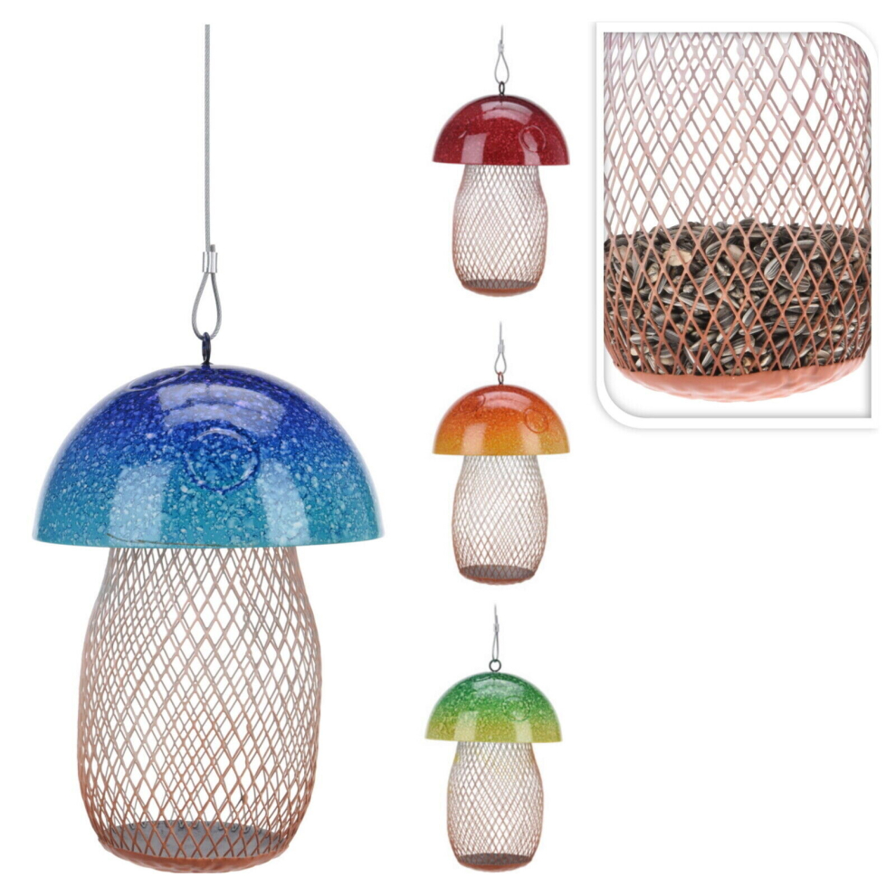 (Orange) Hanging Wild Bird Feeder Seed Peanut Feed Garden