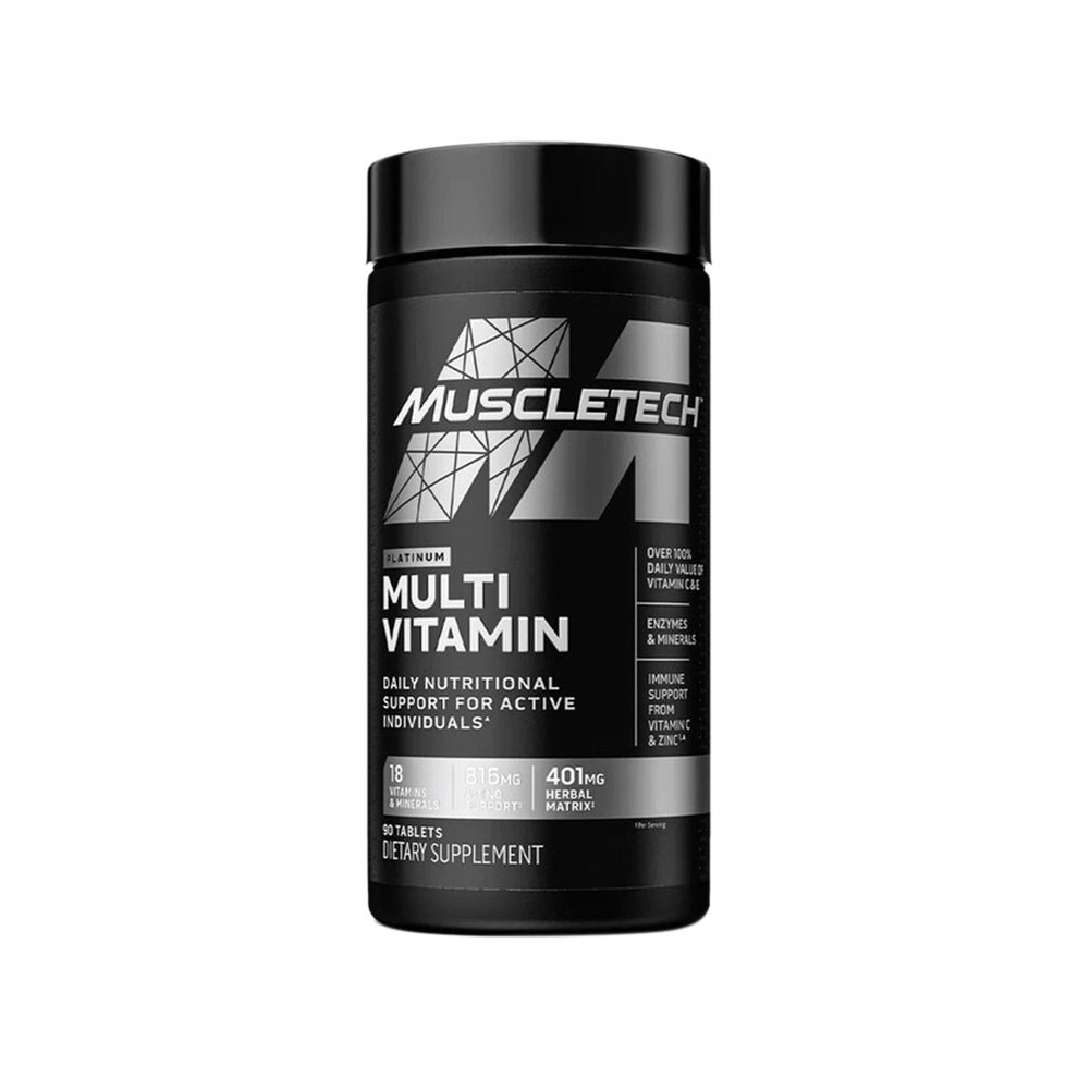 Muscletech Platinum Multivitamin For Immune Support 18 Vitamins & Minerals, Daily Workout Supplements For Men, Dietary Supplement, 90 Tablets