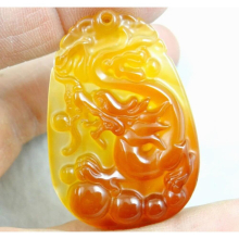 Natural stone Quartz crystal red Marine chalcedony stone hand-carved Dragon pendant for diy jewelry making Necklace 3Pcs
