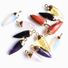 Hot Natural Carved Amethysts Quartz Necklace Earrings Pendant DIY for jewelry making 12pcs/lot