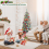 Casart 5FT Pre-Lit Christmas Tree Hinged Pencil Xmas Tree W/ 190 LED Lights 10