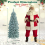 Casart 5FT Pre-Lit Christmas Tree Hinged Pencil Xmas Tree W/ 190 LED Lights 2