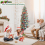 Casart 6FT Pre-Lit Christmas Tree Hinged Pencil Xmas Tree W/ 250 LED Lights 10