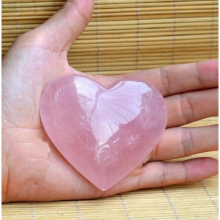 Drop Natural Large Rose Quartz Crystal Love Heart Stone Crystal Healing