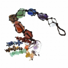 Natural stone 7 chakra irregular car pendant healing reiki amethyst fringe pendant car pendant Auto supplies