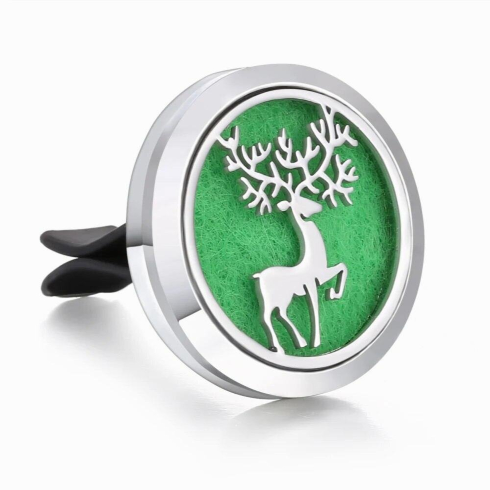Christmas Aromatherapy Car Perfume Diffuser Stainless Steel 30Mm Magnetic Aroma Diffuser Locket Car Air Freshener Vent Clip Multicoloured 885669329071
