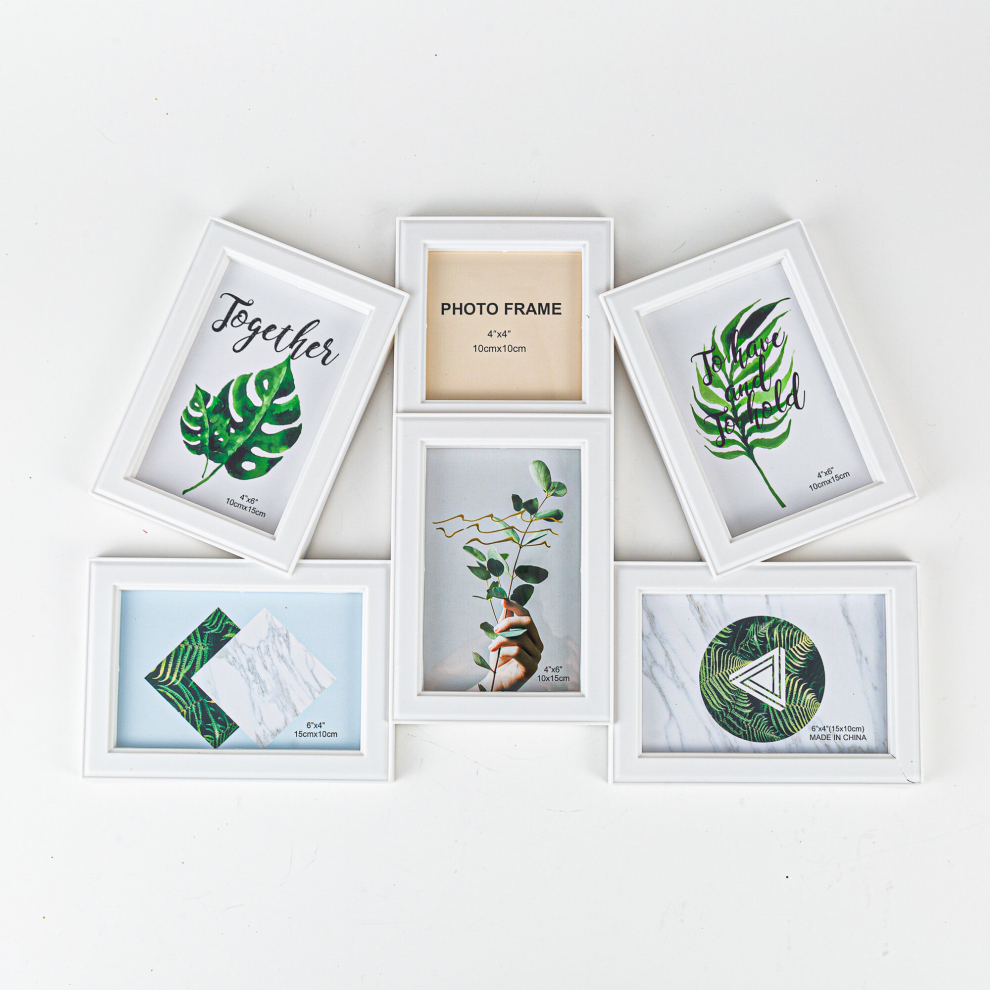 (6 Pictures - White) Hampton&Stewart Multi Collage Picture Frame