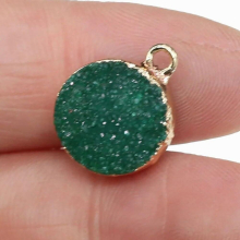 Fine Natural Stone Druzy Pendants Multi-color Plated Agates Druzy for Jewelry Making Necklace Earring Accessories