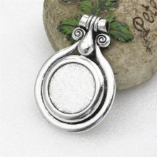 Fit 30mm Round cabochons Alloy Bronze Tone Cameo/Glass/Cabochon Frame bezel Settings, DIY Making Accessory 52x72mm K02100