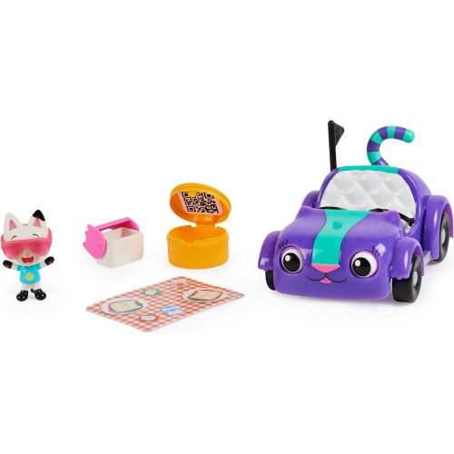 Gabbys Dollhouse, Carlita Toy Car with Pandy Paws Collectible Figure and 2 Accessories, Kids Toys for Ages 3 and above