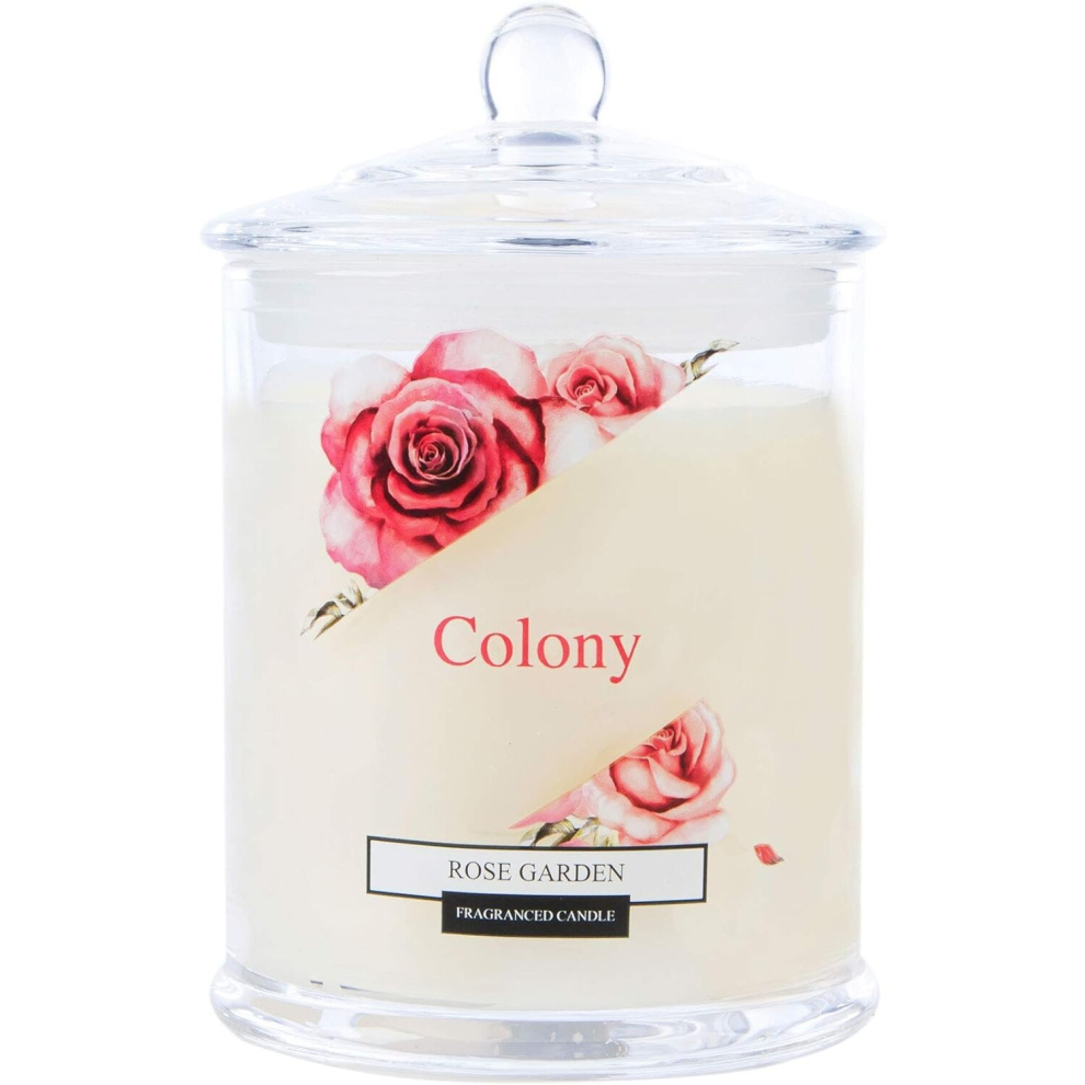 Wax Lyrical Colony Candle Jar Large Scented Rose Garden Up to 84 Hours Burn Time - LARGE