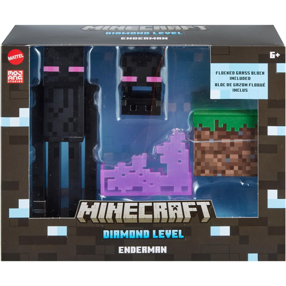 Mattel Minecraft Diamond Level Enderman, 5.5-inch Collector