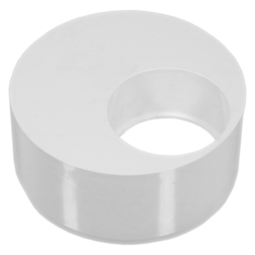 110mm to 56mm (50mm) Solvent Weld Soil System Waste Pipe Reducer Adaptor (White)