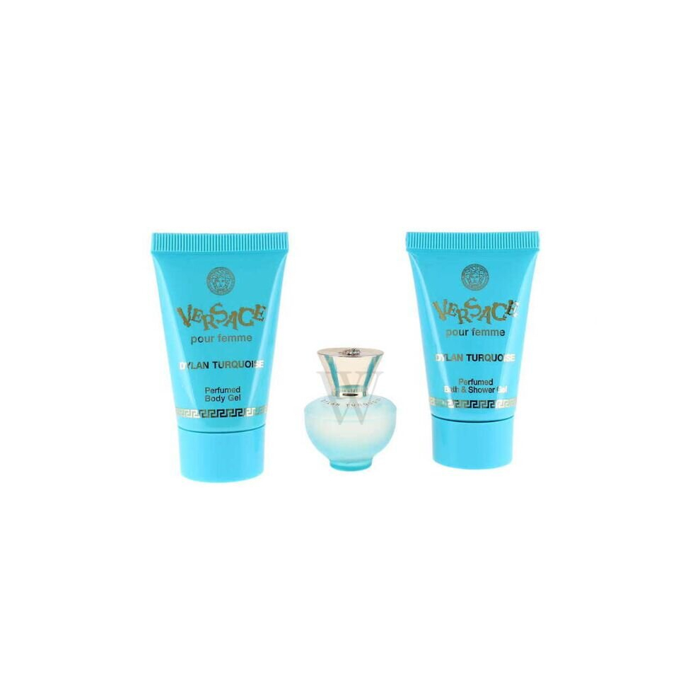 Versace Ladies Dylan Turquoise Gift Set Fragrances