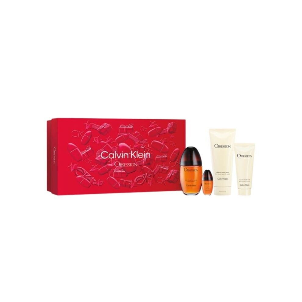 Calvin Klein Ladies Obsession 4pc Gift Set Fragrances