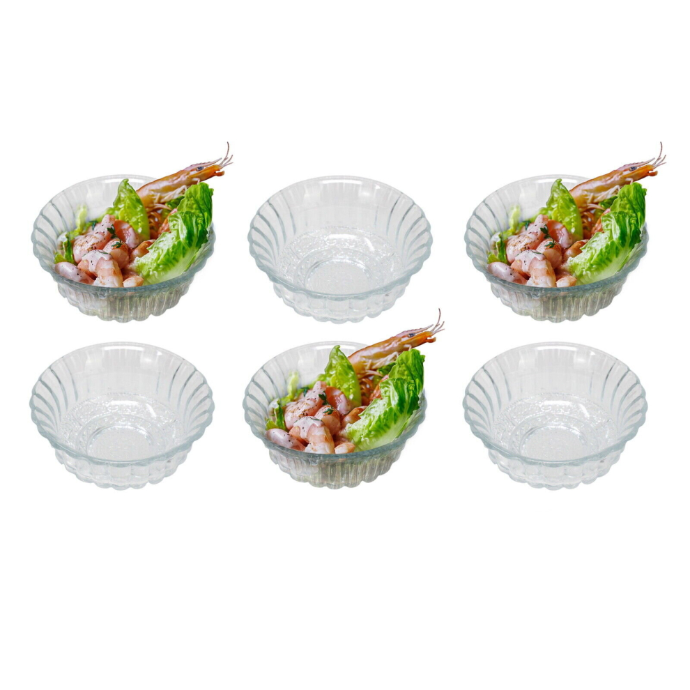 6 x Glass Prawn Cocktail Bowls Glasses Appetizer Starter Serving Dish-image-OPC-PCW56HT-NEW
