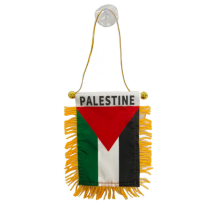 (Style C) Israel Palestine Car Hanging Flag Rearview Mirror Decoration Ornament Gifts Mini