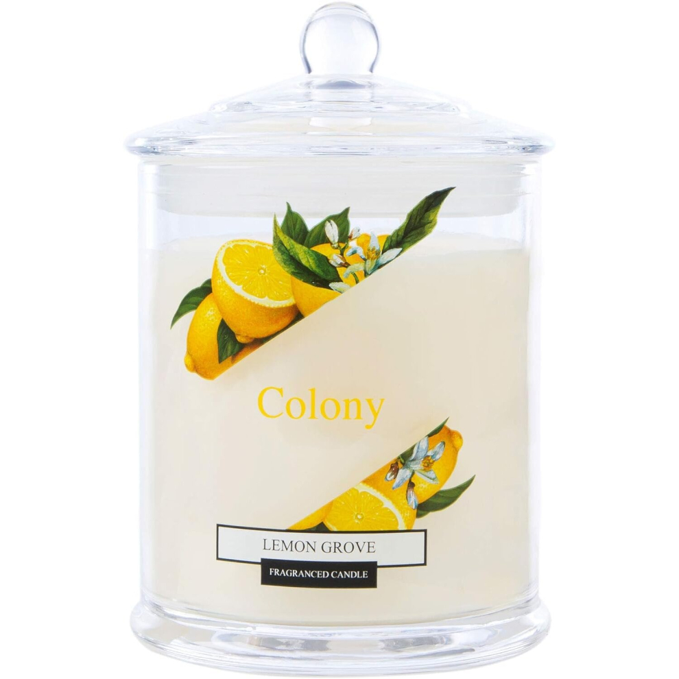 Wax Lyrical Colony Jar Candle Large Lemon Grove 84 Hours Burn Time