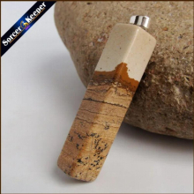 Men Jewelry Pendant Yellow Natural Picture Stone Pendant Necklace Crystal Pendants for Boys HS979