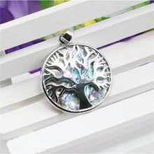 The Wishing Tree Abalone Seashells Natural Sea Shells Pendant Alloy Jewelry Making DIY Decorative For Women Girls