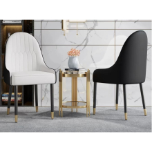 (WHITE/BLACK) 2 x Modern Padded PU Faux Leather Armchair Dining Kitchen Restaurant Accent Chair Stool Set