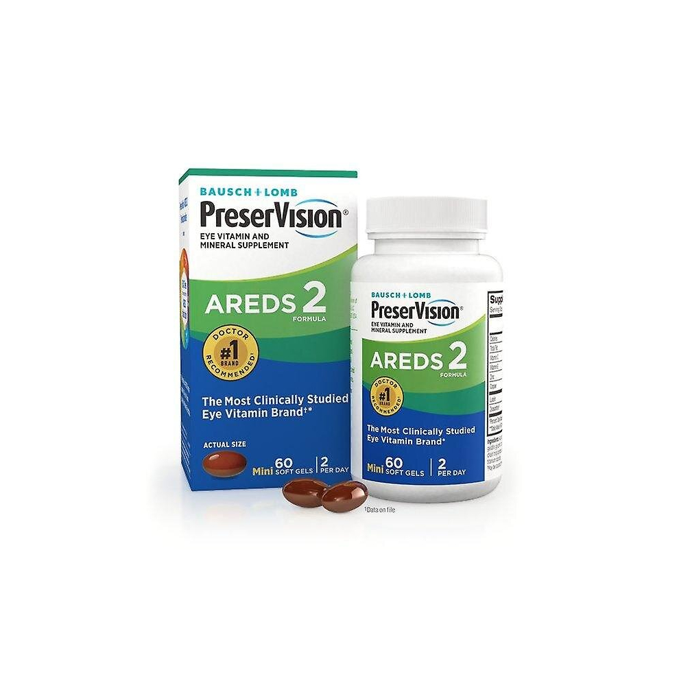 Areds 2  + vitamin  Eye Vitamin And Mineral Supplement With Lutein Zeaxanthin  60 Soft Gels