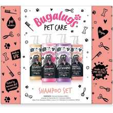 Bugalugs Spa Gift Set For Dogs With 4x Dog Shampoo, Dog Birthday Present, Puppy Dog Birthday, Gifts For Women, Gifts For Men,Dog Grooming Kit 4x 500ml