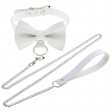 Sexy Punk Choker Collar Leather Bondage Bowknot Leash Goth Jewelry Women Gothic Necklace Harajuku Belt