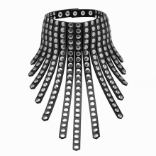 Sexy Punk Gothic Choker Adjustable Leather Metal Women Choker Kitty Collar Submissive Necklaces Fetish Slave