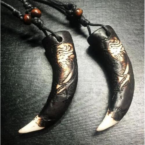 12 PCS Carved boys rock necklace 1