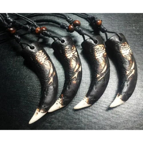 12 PCS Carved boys rock necklace 2