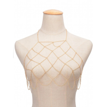 Sexy Body Chain Bra for Women Mesh Body Chain Bikini Bra Lingerie Jewelry Body Chain Harness Underwear