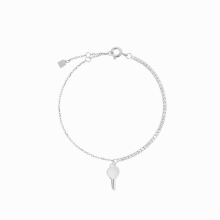 925 Sterling Silver Lock Pendant Charm Bracelet Bangle Small Tiny Zircon Pave Chain Jewelry Valentiens