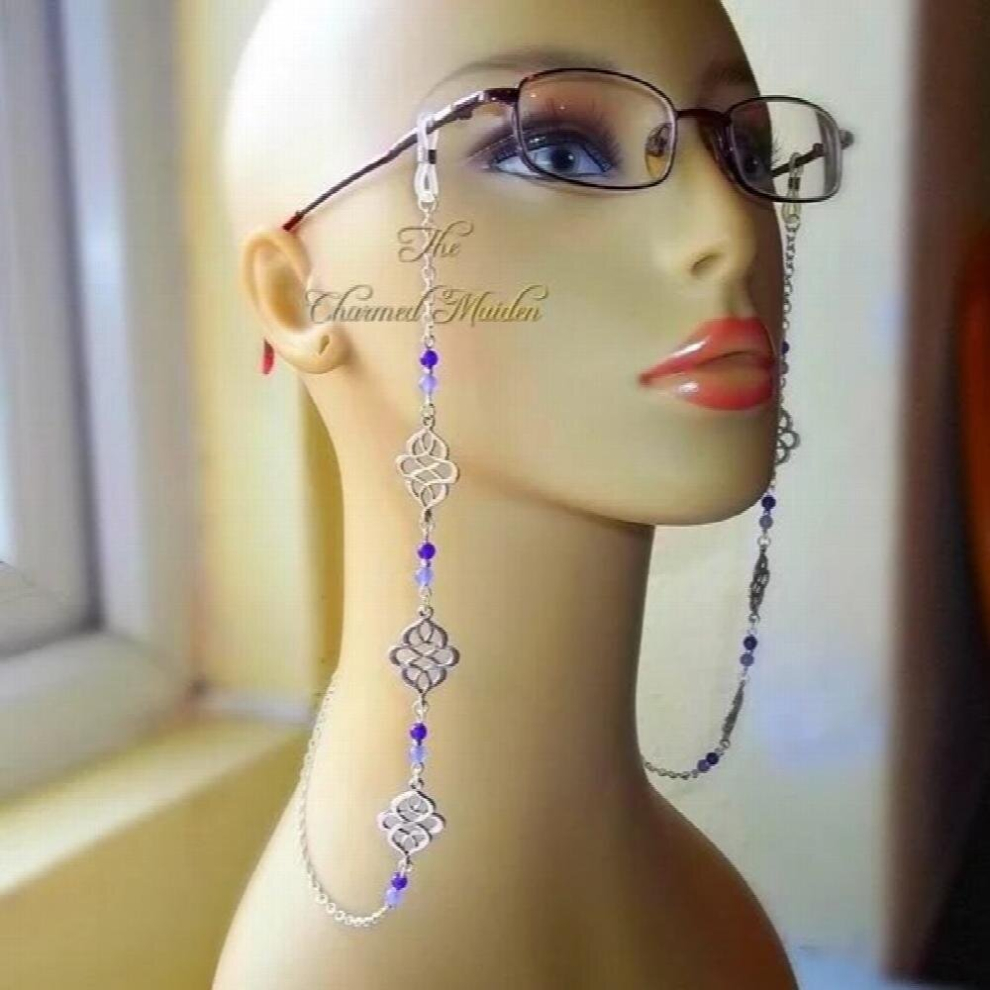Multicoloured Gothic Glasses Chain Skulls Glasses Chain Beaded Glasses Chain Goth Spectacles Chain Eyeglasses