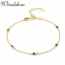Thin 16+3cm 925 Sterling Silver CZ Beaded Chain Charm Bracelet For Women Girl Friendship Jewelry Pulseira Bransoletki