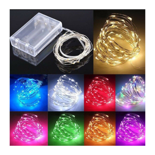 (1M 10LED, Green) Decorative Firefly String Lights Battery Operated 2