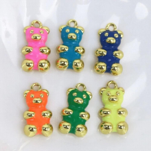 20 Pcs Enamel pendant Bear Mix lovely pendant Jewelry necklace pendant jewelry Gift 7531