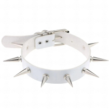 Punk PU Leather Choker Necklace for Women Men Boys Girls at Halloween Costume Anime Cosplay Party, Rock Gothic Choker