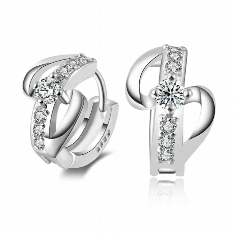 Personality OL Woman Girl Party Wedding Shining Zircon 18KT Hoop Earrings YE416-image-OPC-PCW67TN-NEW