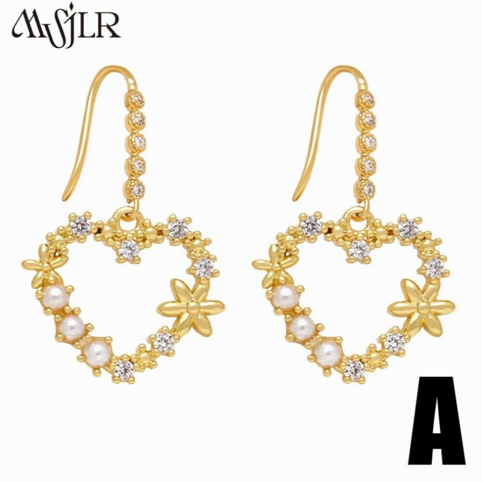 MVE-014 18K brass earrings zirconl ove shape eye women party earrings hot earrings accessories INS-image-OPC-PCW68NZ-NEW