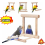 Wooden Bird Mirror Interactive Play Toy With Perch For Small Parrot Budgie 5