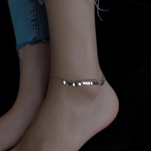 925 Sterling Silver Anklet Female Sweet Fresh Leaf Foot Ornaments Personality Creative Student Accessories Girlfriends Gift