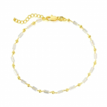 European Woman Girl Party Birthday Wedding Gift Slim Red Agate 18KT Anklet JL01