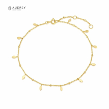 Audrey Geometric 14k Plated 925 Sterling Silver Foot Jewelry Feet Thin Chain Anklets For Women Girls Anklets