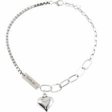 JA17 European Woman Girl Party Birthday Wedding Gift Two Heart Charm Rectangle 18KT Anklet