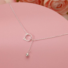 925 Sterling Silver Cat Anklet Female Tide Bell Small Fresh Sweet Temperament All-matching Foot Chain Accessories