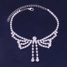 Personality Diamond Anklet Sexy Female Tassel Butterfly Beach Chain