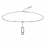 womens anklet, shape single diamond sliding pendant womens anklet 1